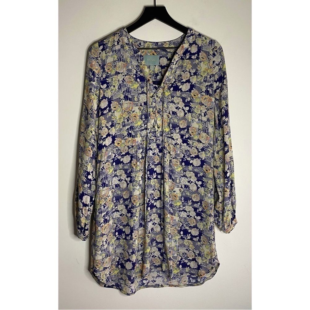 Skies Are Blue Plaid and Floral Mini Dress Size S